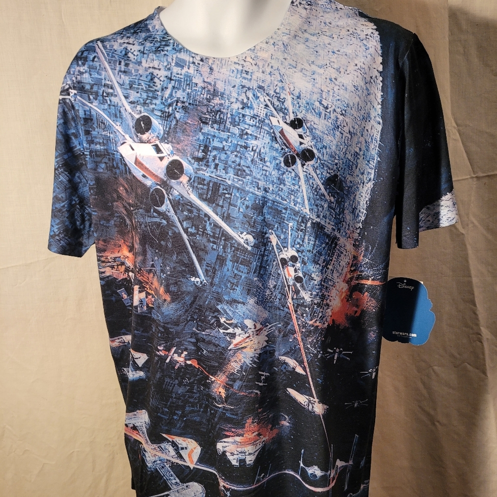 Star Wars Luke Skywalker X-Wing Fighter Double Sided Tee Shirt